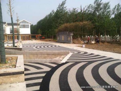 胶粘透水石工程