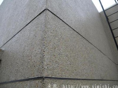 洗米石墙面效果